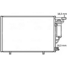 Universal Klima Radyatörü  Ford Couruier 1.5tdci (2014) (Otomatik/manuel Şanz.) ()