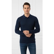 Nakşi Giyim Erkek Fitilli Ince Triko Polo Yaka Uzun Kollu Kazak