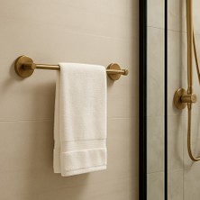 Conta Antik Altın Banyo Havlu Askısı – 60 cm Duvar Tipi Paslanmaz Metal Tek Çubuk Havluluk | Mat Bronz Retro Tasarım