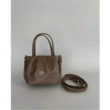 Ilu Bags Kadın Açık Kahve Deri Askılı El Omuz Çantası