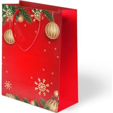 Muka Karton Çanta Yılbaşı  25X30X9 Karton Çanta 10LU