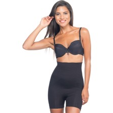 Marsilyan Siyah Mı Emay 2075 Yüksek Bel Desenli Double Kısa Paça Korse