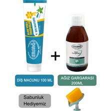 Ersağ Diş Macunu  Aloe Vera, Propolisli 100ML - Ağız Gargara 200ML + Sabunluk Hediyemiz 188-4