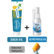 Ersağ  Diş Macunu 100ML - Ağız Spreyi Propolisli 30 ml + Sabunluk Hediyemiz 188-15