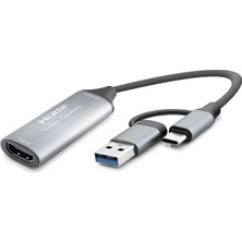 HDMI Video Capture Type-C + Usb3.0 4K 30Hz Gri HDX7856