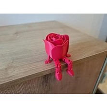 Dekoratif Oturan Gül Figürü Eklemli Oturan Gül Masa Üstü Dekoratif Obje