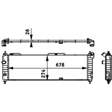 Mahle CR355000S Radyatör Combo-Corsa-Corsa B-Tıgra Al/pl/mek 680X273X26 52459323-1300152-1300153-52459322