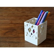 Aycer Geometrik Tasarım Kalemlik, Şık Tasarım Kalemlik, Kalem Kutusu, Çok Amaçlı Kutu