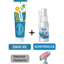 Ersağ Ersag Diş Macunu 100ML - Ağız Spreyi Propolisli 30 ml + Sabunluk Hediyemiz 188-14