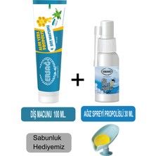 Ersağ Diş Macunu 100ML - Ağız Spreyi Propolisli 30 ml + Sabunluk Hediyemiz 188-12