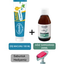 Ersağ Diş Macunu  Aloe Vera, Propolisli 100ML - Ağız Gargara 200ML + Sabunluk Hediyemiz 188-1