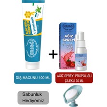 Ersağ Diş Macunu 100ML - Ağız Spreyi Propolisli-Çilekli 30 ml + Sabunluk Hediyemiz 188-22
