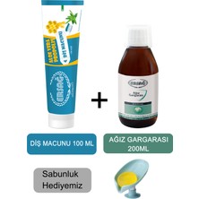 Ersağ Diş Macunu  Aloe Vera, Propolisli 100ML - Ağız Gargara 200ML + Sabunluk Hediyemiz 188-7