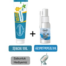 Ersağ Ersag Diş Macunu 100ML - Ağız Spreyi Propolisli 30 ml + Sabunluk Hediyemiz 188-9