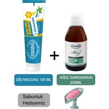 Ersağ Diş Macunu  Aloe Vera, Propolisli 100ML - Ağız Gargara 200ML + Sabunluk Hediyemiz 188-2