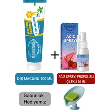 Ersağ Diş Macunu 100ML - Ağız Spreyi Propolisli-Çilekli 30 ml + Sabunluk Hediyemiz 188-23