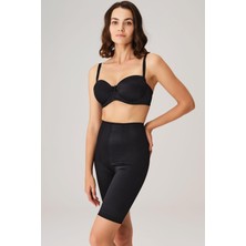 Marsilyan Toparlayıcı Bel ve Bacak Inceltici Dikişli Uzun Paçalı Orta Bel Sıkı Şort Korse