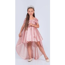 Şifon Detaylı Kız Çocuk Abiye Elbise