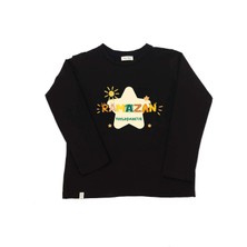 Dekim Moda Kız Çocuk Uzun Kollu Bisiklet Yaka "ramazan Paylaşmaktır" Baskılı Tişört Mevsimlik Pamuklu