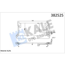 Kale 388800 Klima Radyatörü Opel Combo-Corsa B 1.2 1.4 1.7d 93-01 Corsa Pıck-Up 1.4gls 94-97 1.0 97-02 Kurutucusuz Brazıng Al-Al 631X368X20 1850032-52484309-90486844-90508124
