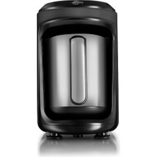 Empressco 5 Fincan Kapasiteli Çelik Türk Kahve Makinesi, Siyah Krom Detaylı