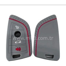 AutoHan Keys Lüx Bmw F15 G20 F48 F39 X5 X6 Üçgen Tip Gri Renk Silikon Anahtar Kılıfı 1.ci Kalite