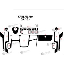 Mars Cockpit Design Peugeot Karsan J10 Konsol-Torpido Kaplama 2010 31 Parça Piano Black