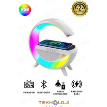 Empressco Renkli Rgb Kablosuz Masa Lambası, Bluetooth Hoparlör ve Şarj Özellikli 3’ü Bir Arada