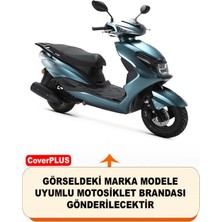 Encover Kuba Space 50 Pro Reflektörlü Siyah Branda,motosiklet Brandası,motor Branda Motor Örtüsü (Güvenlik Kilidi ve Bağlantı Tokalı)