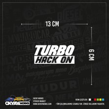 Okyay Works Turbo Hack On Sticker - Sarı - Araba-Motosiklet Etiket Sticker