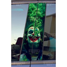 Aydın Garage Duman Efektli Joker Kapı Direk Kaplama Folyosu Baskılı Sticker Sağ-Sol 2 Adet 22*50 cm