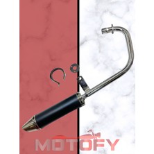 Motofy Cg Kuba Çita Agk Falcon Modifiye Egzoz Siyah