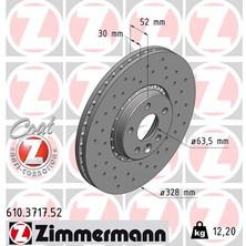 Zimmermann Ön Fren Aynası Adet Volvo XC60 D3 D4 D5 2.4d 2.0t 3.2 T5 T6 2008 2017 CAP328X5 Bjn Delikli