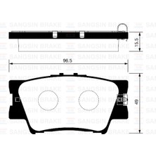 SANGSIN Sangsın SP2081 Arka Fren Balata Toyota Rav4 2.0l 1AZ-FE ACA30 ACA31 06-12 / Rav4 2.0l 1AD-FTV D4-D ALA40 12-> 0446606070-0446606090-0446642060