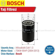 Gözpar Oto Mitsubishi Colt 1.3 Bosch Yağ Filtresi 2004-2013 N11.7569