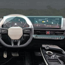 OROEL OTOMOTİV Kia Ev6 Uyumlu Dijital Gösterge,navigasyon ve Klima 12.3 Inç 9h Nano Ekran Koruyucu 2 Li Set 2024-2025