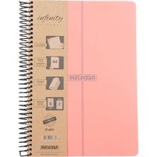 Storemax Pastel Serisi, A4, 7 Konulu (5, 2 Çizgili) 210 Yaprak Pp Kapaklı Spiralli Defter, Pembe