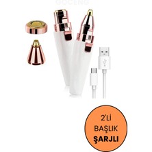 Empressco Çift Başlıklı Elektrikli Tüy Alma Cihazı, Şarjlı, Güçlü ve Pratik Kullanım