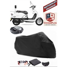 Autozel Yuki ZN-100T-E5 Legend Motor Brandası Siyah Arka Çanta Uyumlu Motorsiket Brandası Motor Örtüsü Çadır Su Geçirmez Motosiklet Kılıfı Motor Brandası