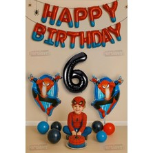 Parti Avm Örümcek Adam Konsept 3 Yaş Erkek Çocuk Doğum Günü Balon Set Örümcekadam Parti Balonları Spider Tema