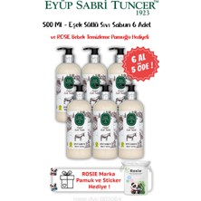 Eyüp Sabri Tuncer Eşek Sütlü Sıvı Sabun 500 ml 6 Al 5 Öde ve Rosıe Hediyeli