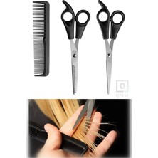 Empressco Saç Kesme ve Inceltme Seti, Tarak, Makas, Çelik, 3'lü Paket