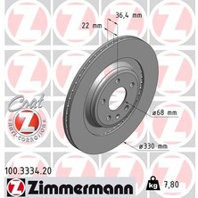 Zimmermann Arka Fren Aynası Havalı A4 8k2 A4 Avant 8k5 2.7 Tdı/s4 Quattro 07- A5 8t S5 Quattro 07- Q5 8r 2.0 Tf 986479750-986479C86-DF4860S