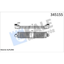 Kale Intercooler Al/pl/brz Focus-Mondeo Iv S-Max-Dıscovery-Free Lander 2-Evoque-Volvo C30-S80 II-V40-V70