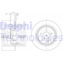 Delphi Arka Fren Dısk Aynası Mondeo Iv S Max Galaxy 07 14 Kuga I 08 12 / Evoque 12-18 302MM