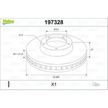 Valeo Ön Fren Diski Renault Laguna Iı 01 07 280X21.8 Havalı 5 Delik