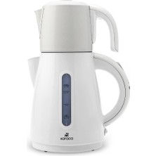 Empressco Daystar Çelik Demlikli Çay Makinesi, Şık ve Dayanıklı Pearl White Tasarım