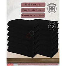 Sualuxe [12 Adet] Büyük Boy Mikrofiber 50X90CM, Spor Havlusu, Kuaför Havlusu, Berber Havlusu, El Yüz Havlusu