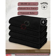 Sualuxe [4 Adet] Büyük Boy Pamuklu 50X90CM, Spor Havlusu, Kuaför Havlusu, Berber Havlusu, El Yüz Havlusu