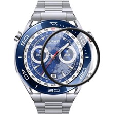 Forzacase Huawei Watch Ultimate 2 ile Uyumlu Çerçeveli Tam Kaplayan 3D Pet Ekran Koruyucu Film - FC016
